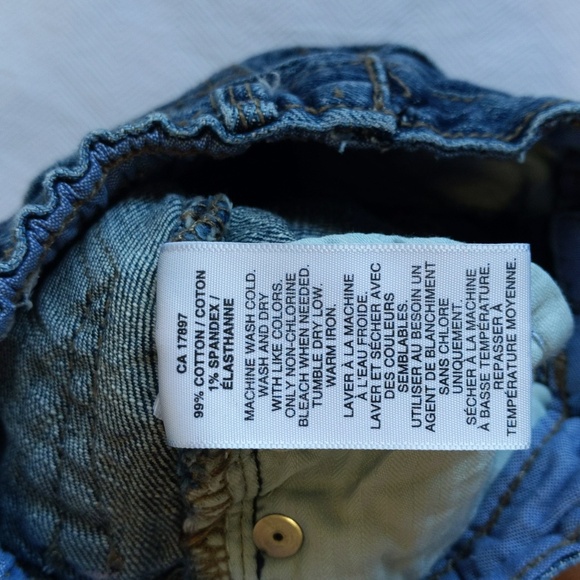 babyGap 1969 distressed straight leg denim jeans 6-12 months baby boy - Picture 2 of 7